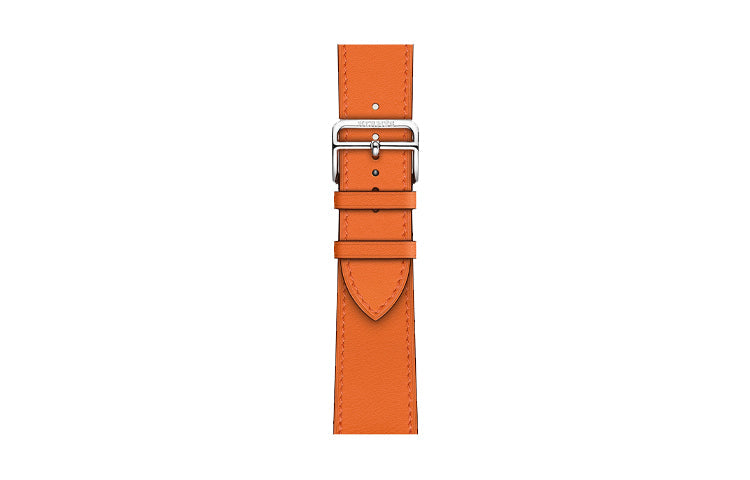 HERMES Apple Watch Calfskin Watch Refurbishing 41mm Unisex Orange H077051CJ93