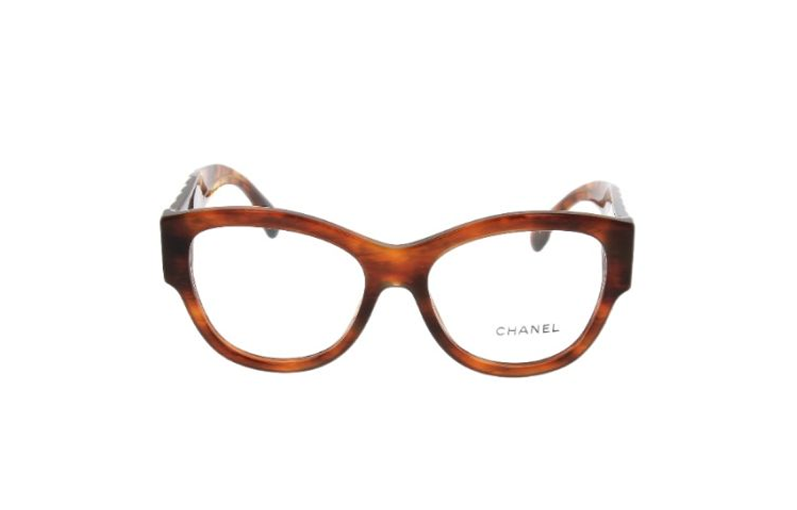 CHANEL - Irregular Shape Eyeglass Frames Women's Tortoiseshell