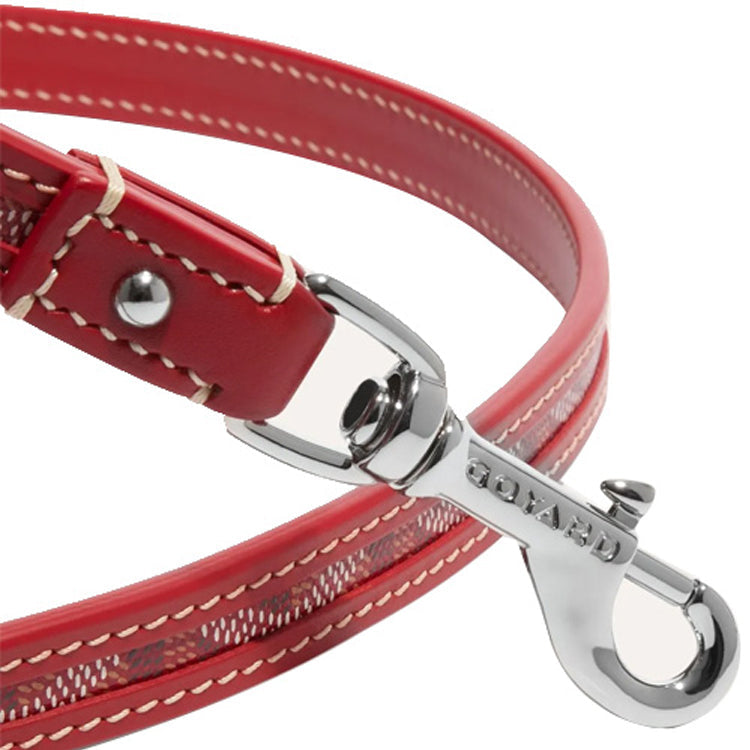 GOYARD Goyardine Canvas With Clamecy Cow Leather Dog's Teeth Bag Straps Unisex Burgundy