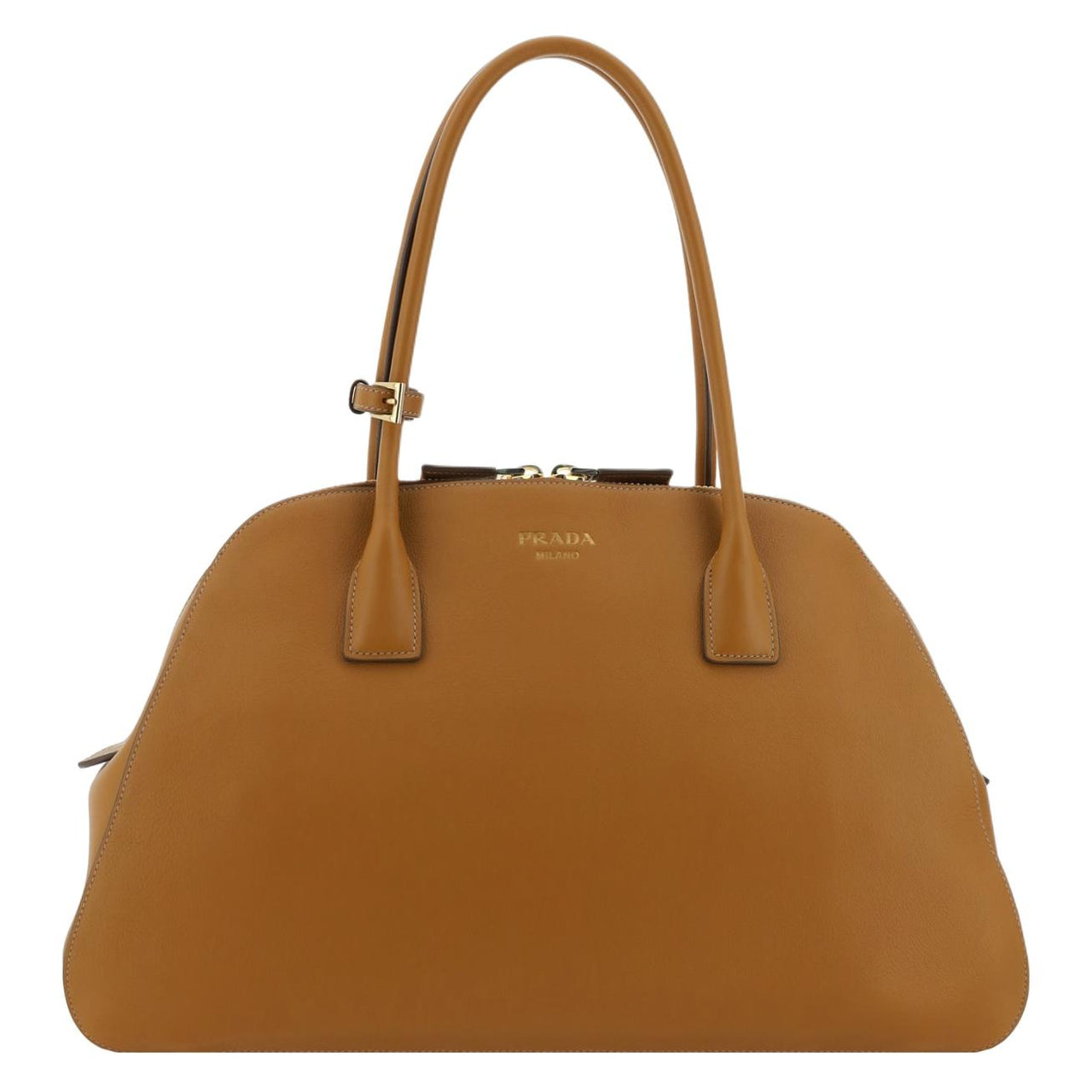 PRADA Cow Leather Shoulder Bag Regular Women's Caramel