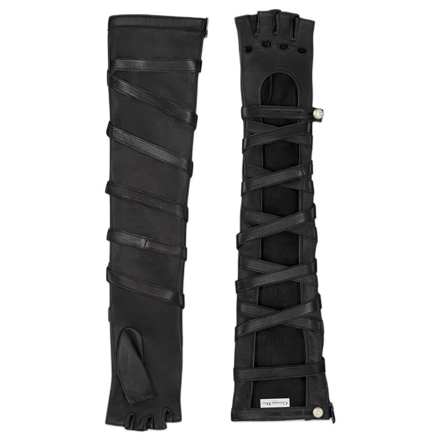 DIOR Lambskin Gloves Unisex Black