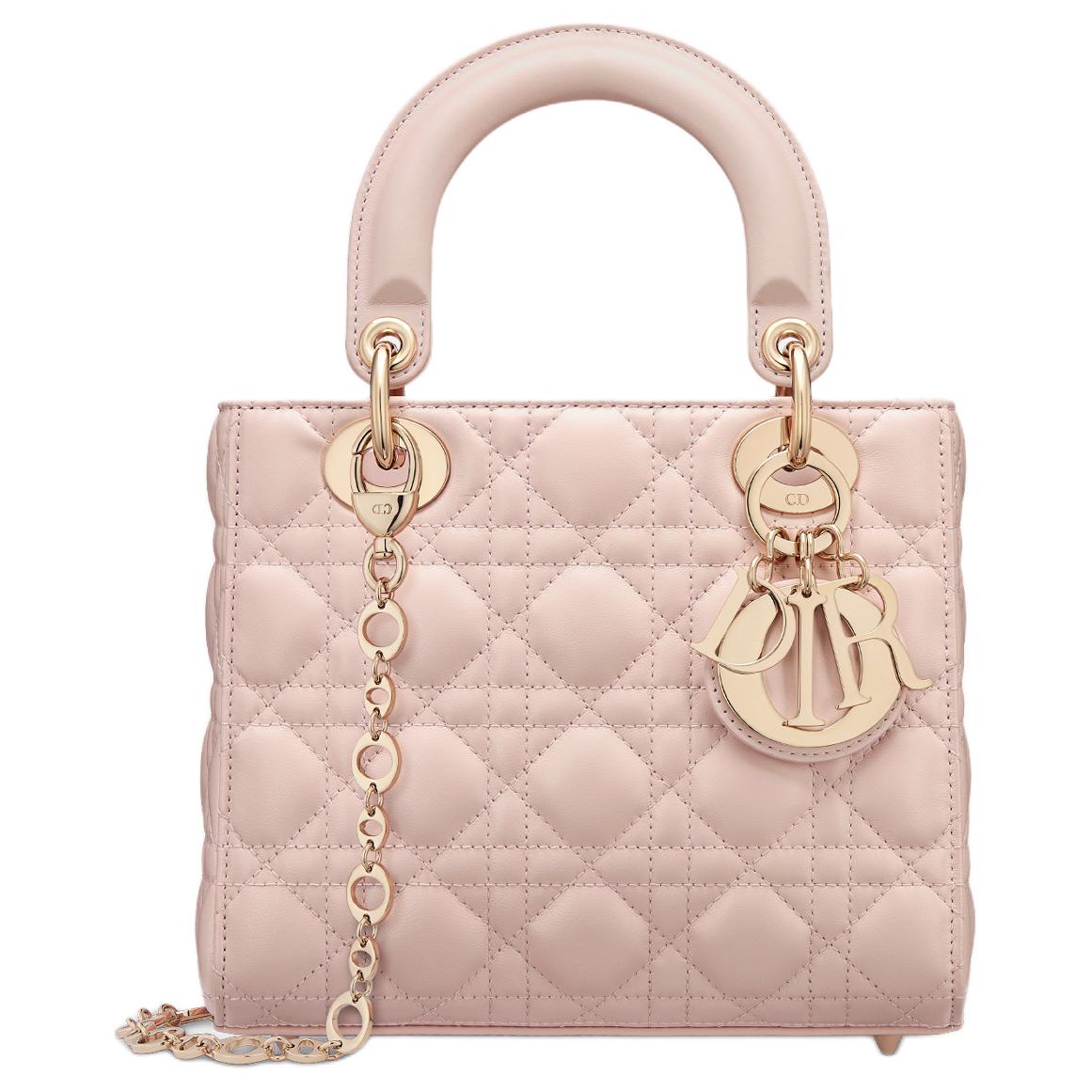 DIOR Lady Dior Sheepskin Lady Dior Bag, Shoulder Bag, Crossbody Bag, Handbag Small Size Women's Pink