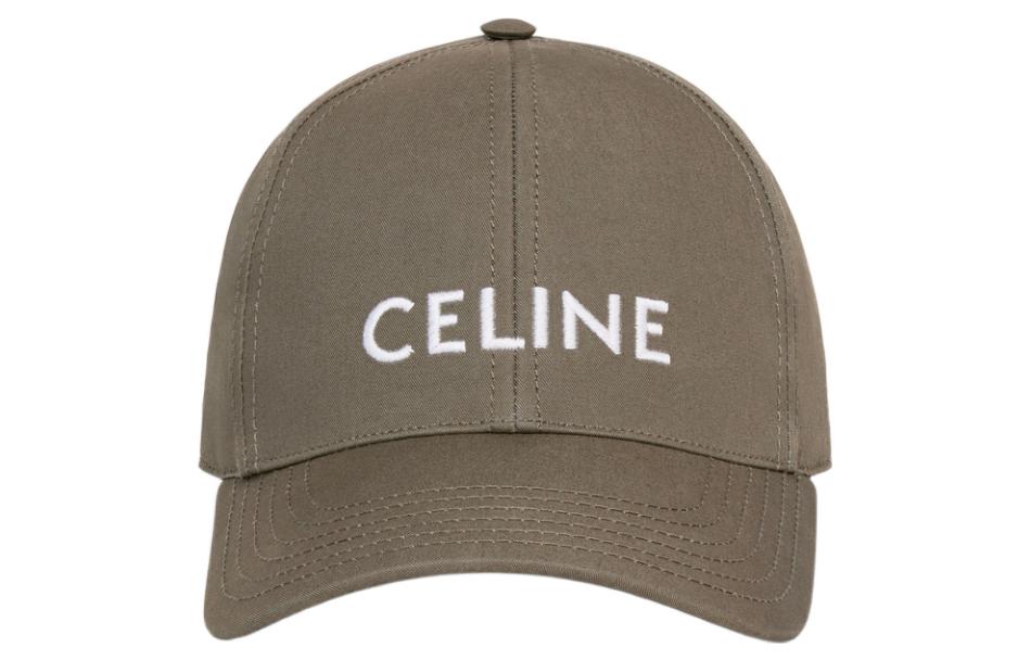 CELINE Cotton Baseball Caps Women's Gray