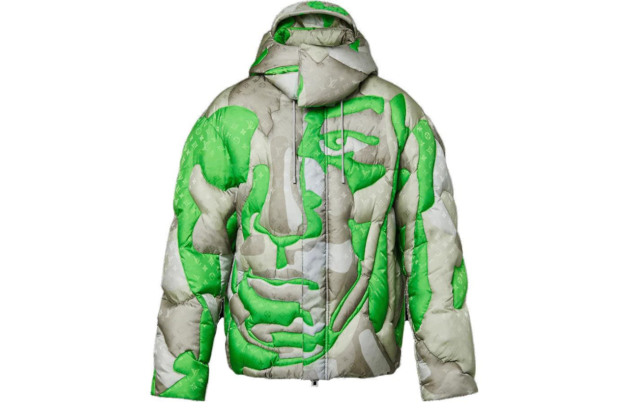 LOUIS VUITTON Patchworked Portrait Puffer Blouson
