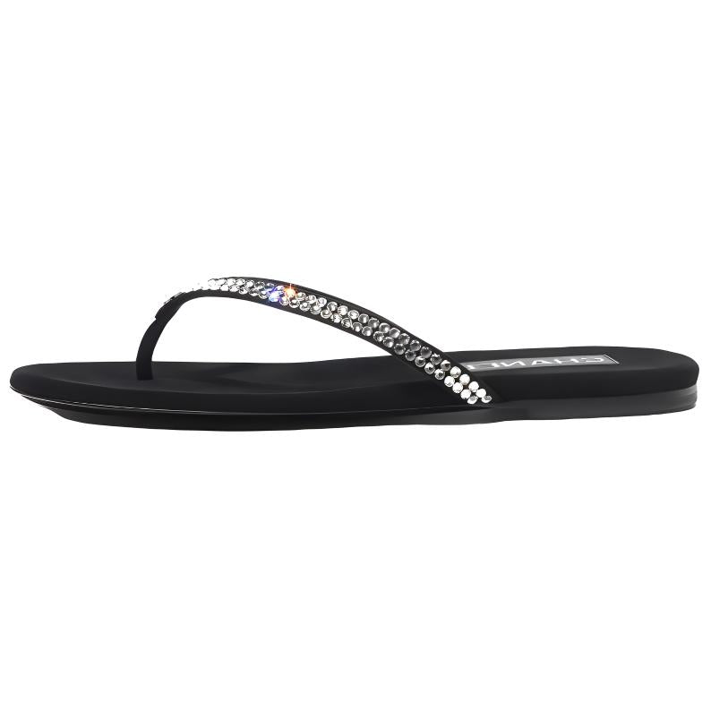 CHANEL Flip Flops Women's Black