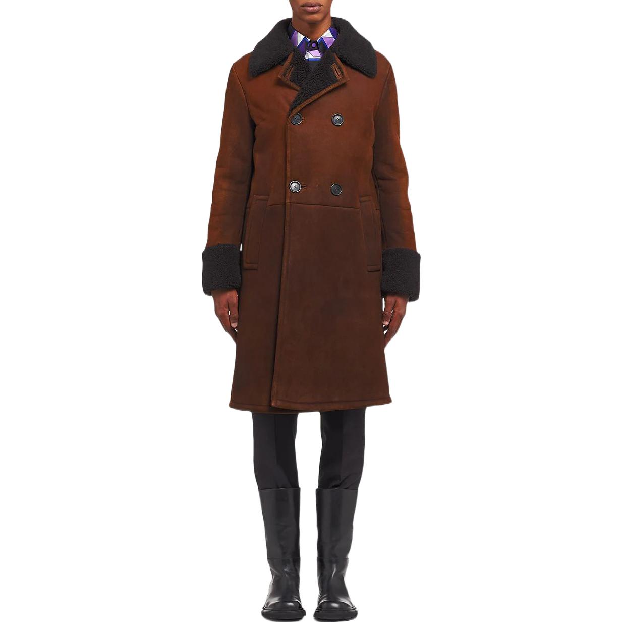 PRADA Double Breasted Mid Length Coat