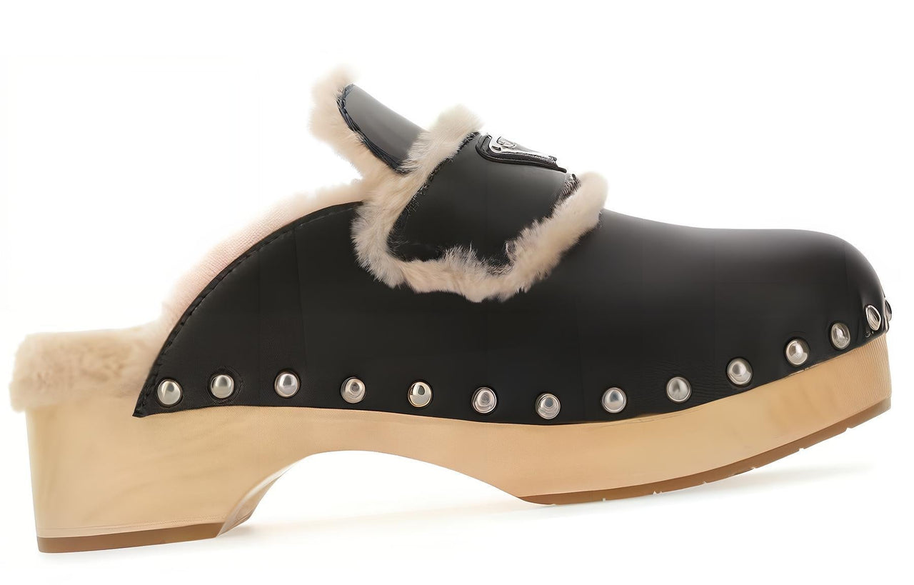 PRADA Closed Toe Slippers Women's Black