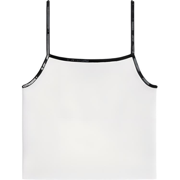 CELINE Embroidered Triomphe Tank Top In Cotton Jersey
