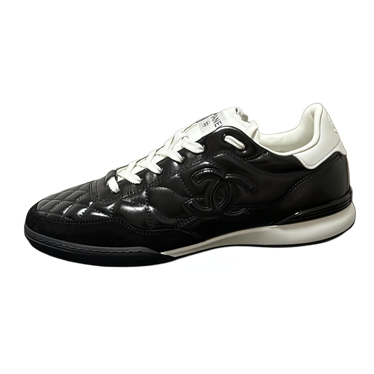CHANEL 24a German Army Trainers Low-Top Casual Shoes Men's Black