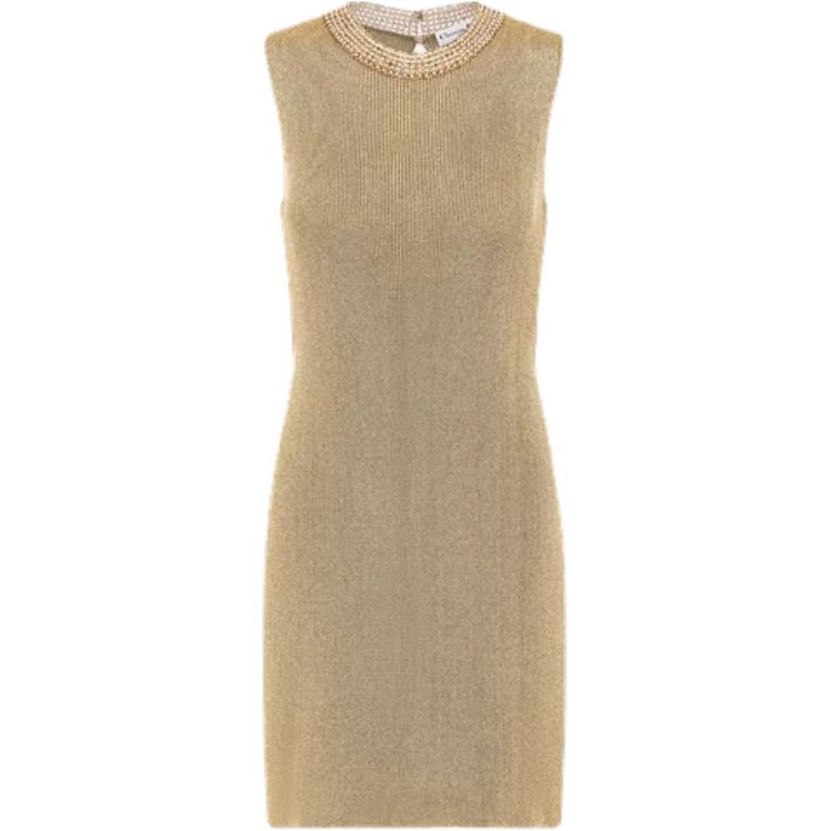 DIOR Sleeveless Dress Women's Beige