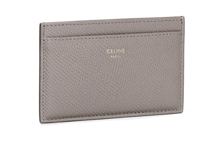 CELINE Cow Leather Card Holder Men's Egg Stone Color
