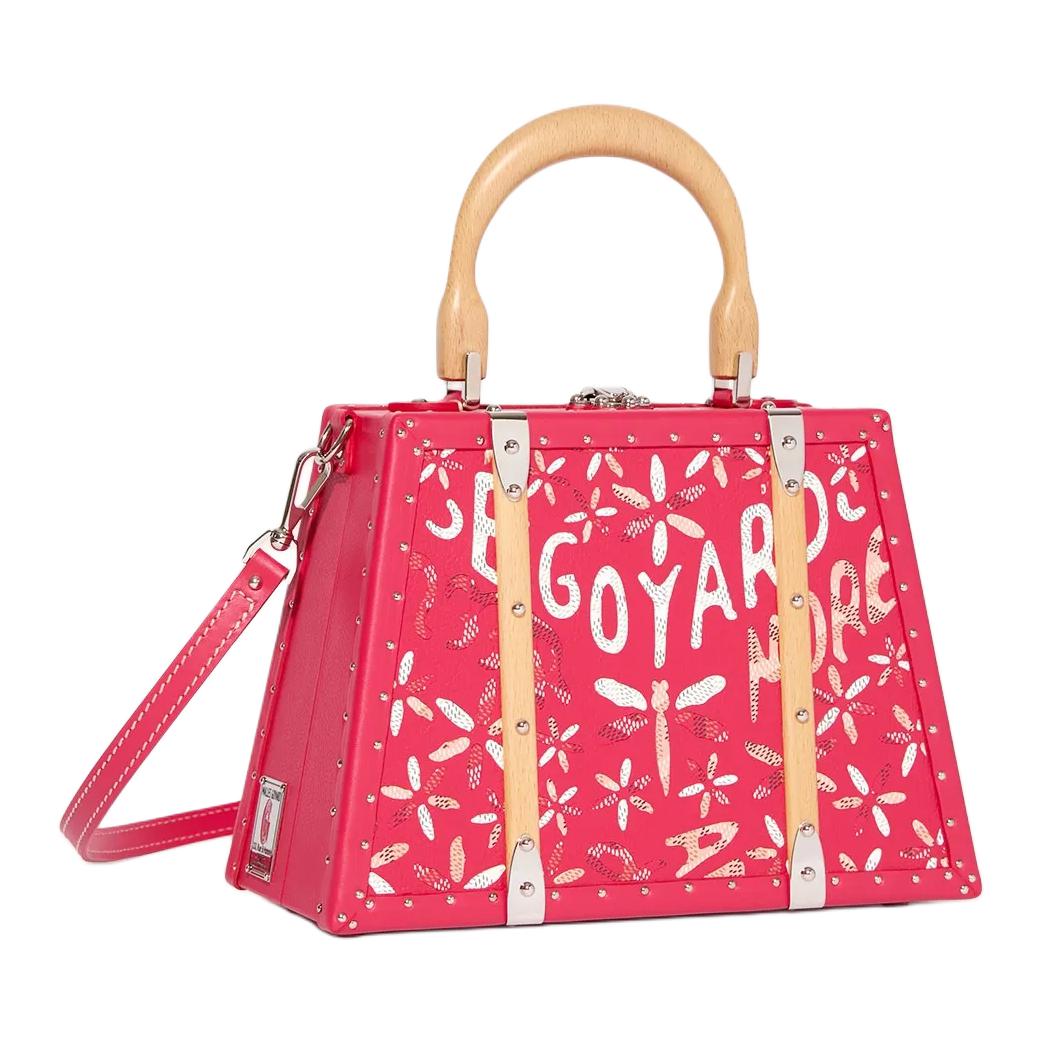 GOYARD Saigon Calfskin Hard Case Handbag Mini Women's Fuchsia