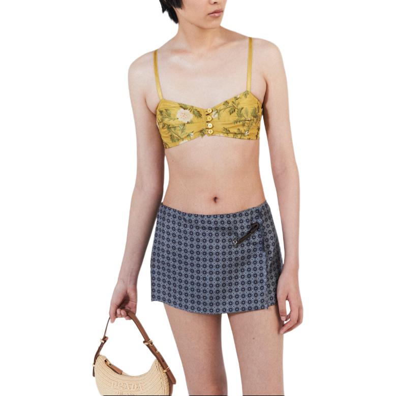 PRADA Casual Short Skirts Women's Gray