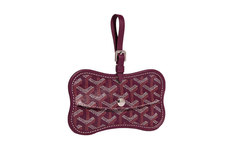 GOYARD Chien Gris Canvas With Leather Pet Bag Merch Unisex Burgundy