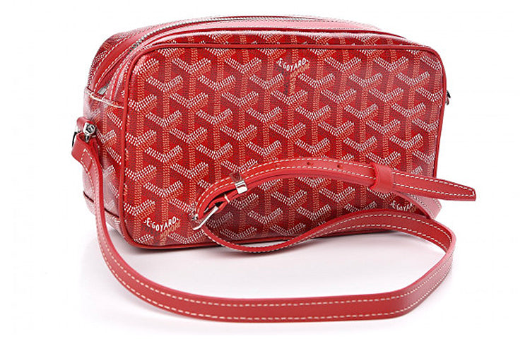 GOYARD Cap-Vert Canvas Camera Shoulder Bag Women's Red