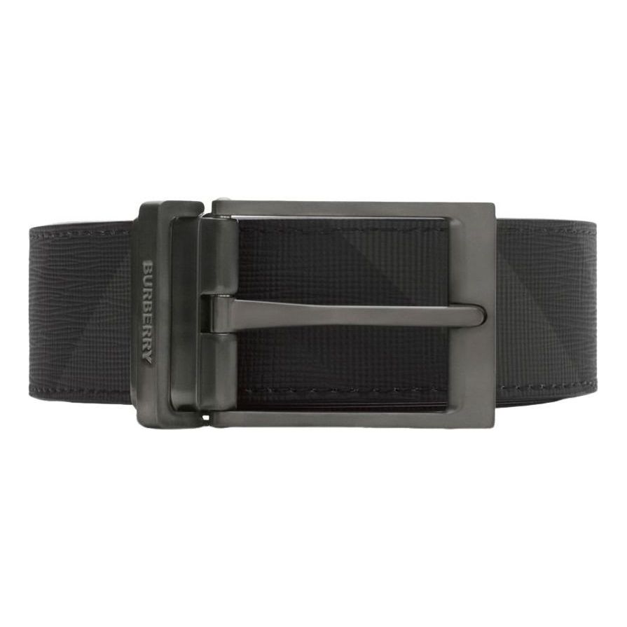 Burberry 26 Reversible Check Belt 'Charcoal Graphite' 8065341