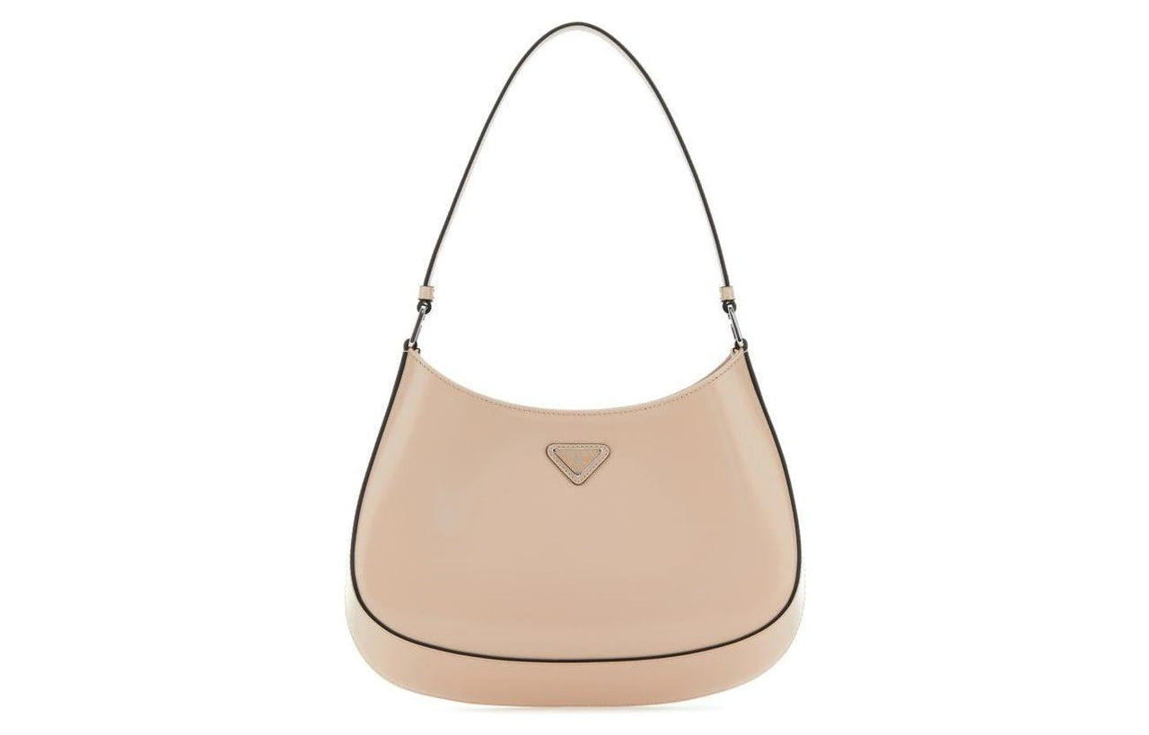 PRADA Cleo Leather Handbag, Shoulder Bag Women's Flesh Pink
