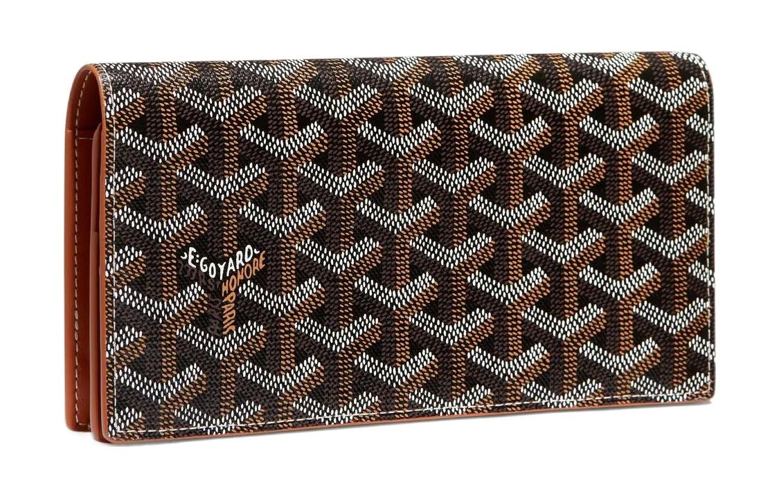 GOYARD RICHELIEU Canvas With Leather Wallet Unisex Brown