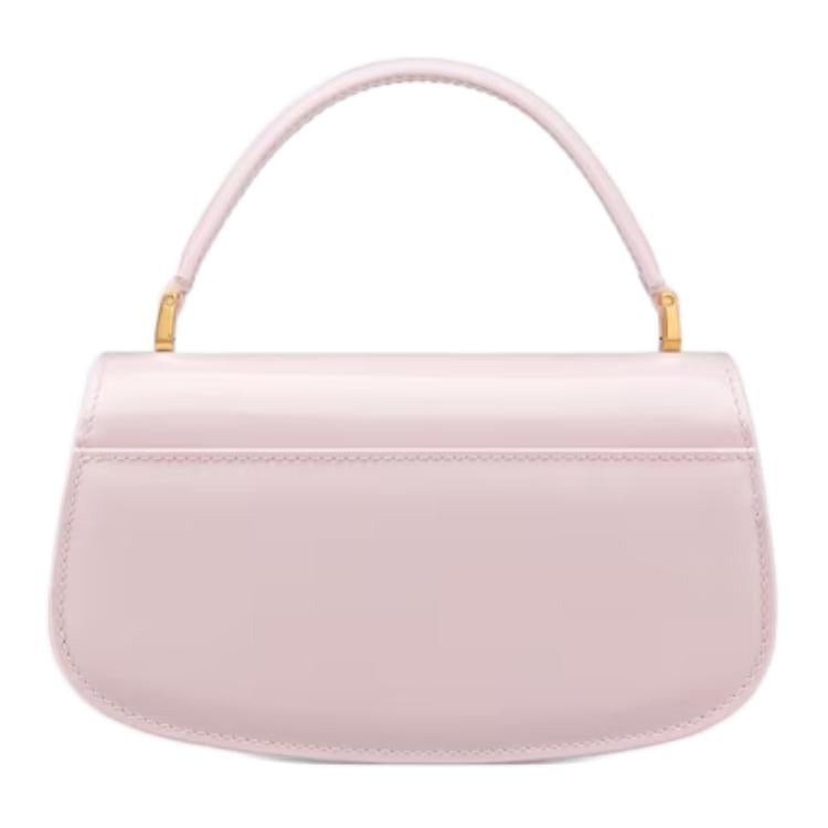 DIOR Calfskin Shoulder Bag, Crossbody Bag, Handbag Trumpets Women's Light Pink