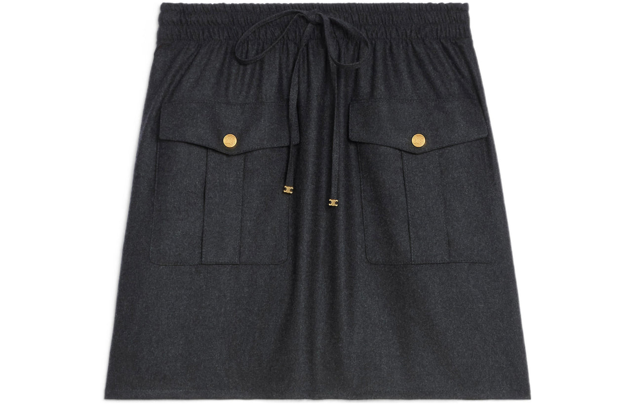 CELINE Casual Short Skirts Women's Black