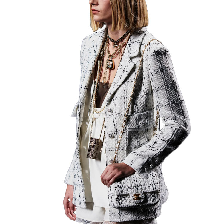 CHANEL Business Suits Coats Women's White