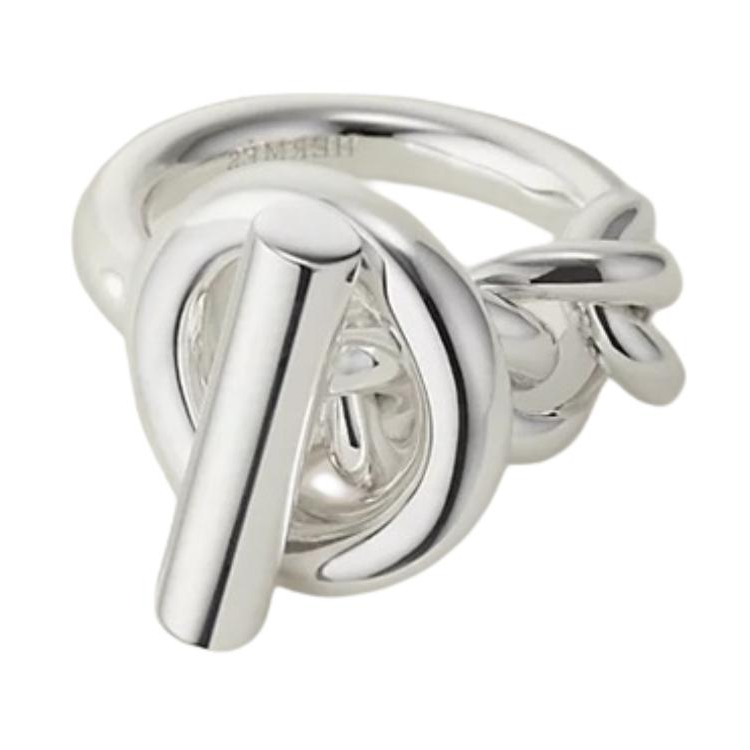 HERMES 925 Sterling Silver Ring Women's Silver