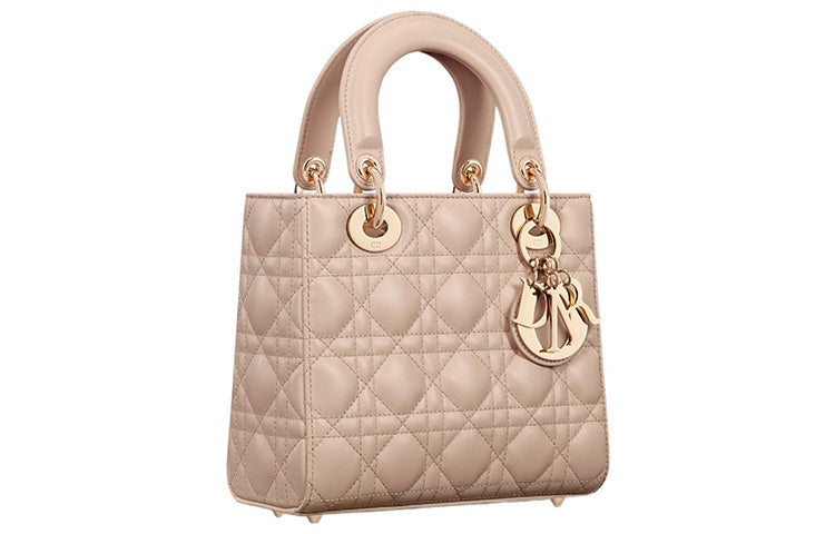DIOR Lady DiorMy ABCDior Sheepskin Lady Dior Bag, Shoulder Bag, Crossbody Bag, Handbag Small Size Women's Caramel Beige