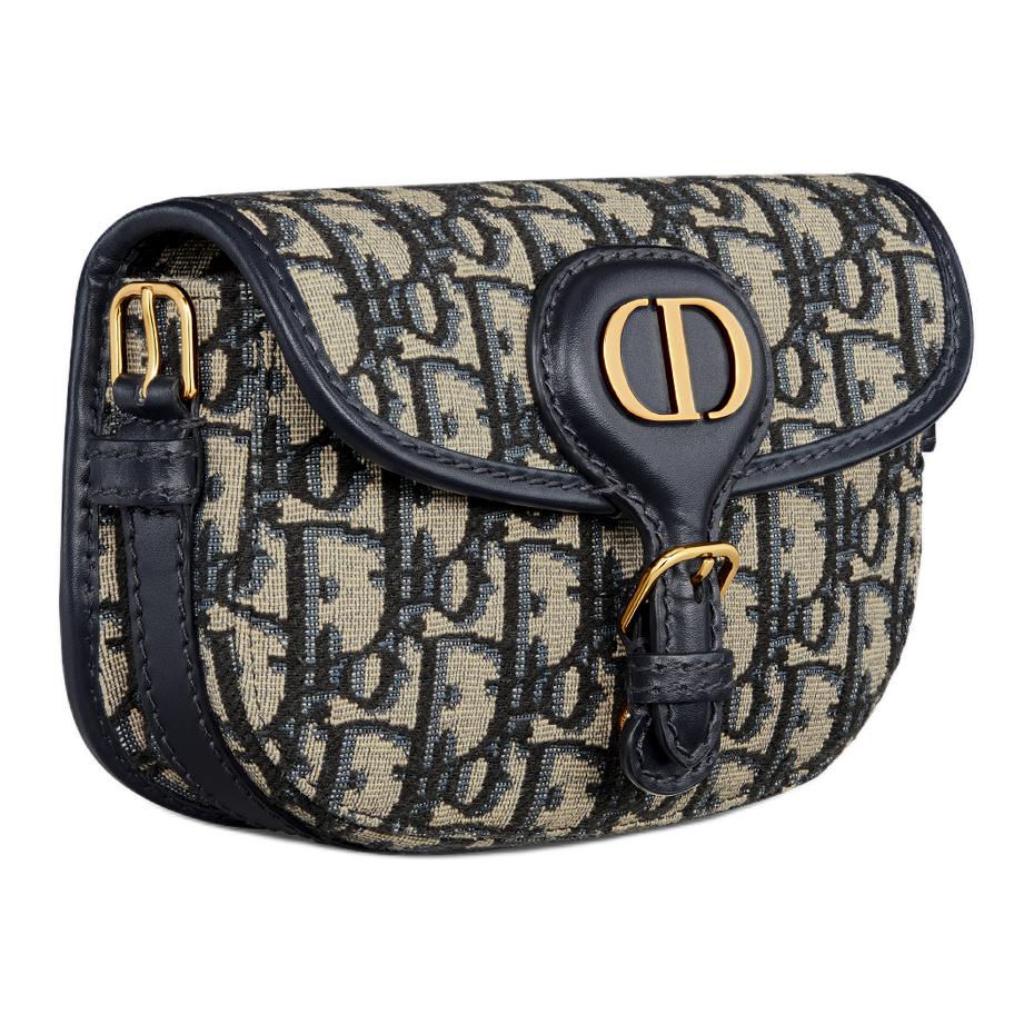 DIOR Bobby Cotton Handbag Shoulder Bag Crossbody Bag Mini Women's Blue