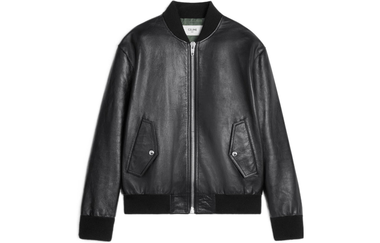CELINE Blouson Jacket In Soft Lambskin