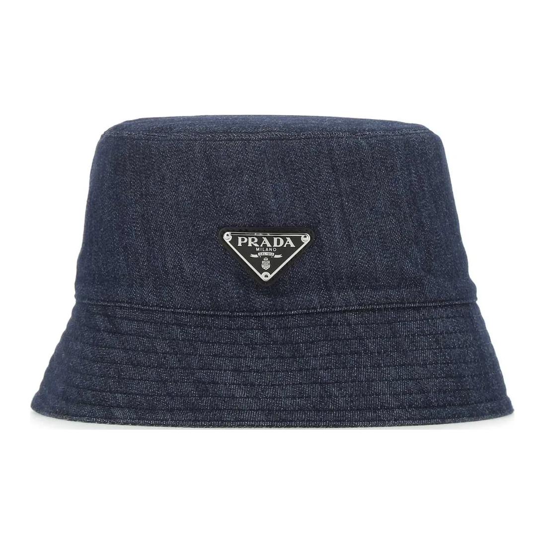 PRADA Cotton Bucket Hats Unisex Blue