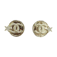 CHANEL Stud Earrings Women's Gold