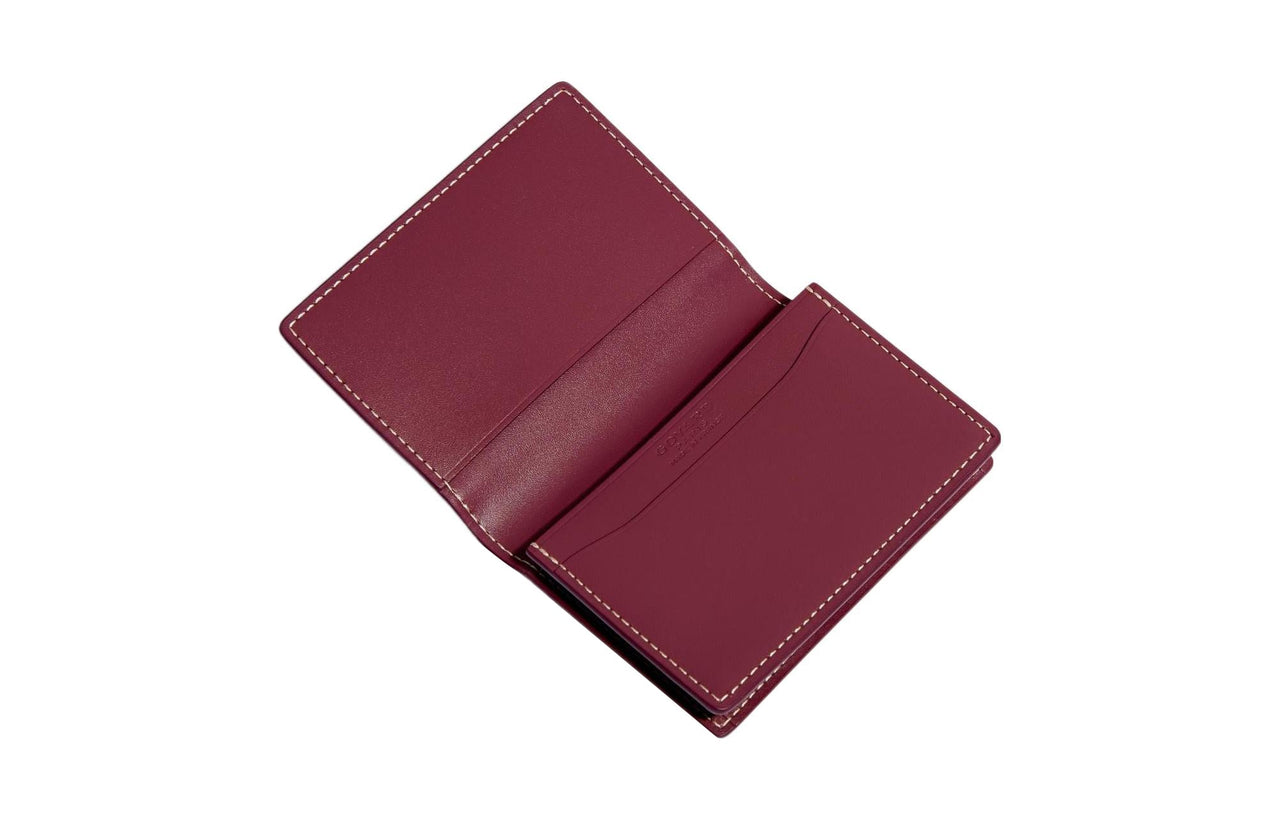 GOYARD MALESHERBES Canvas With Leather Card Holder Unisex Burgundy