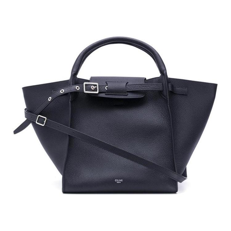 CELINE Calfskin Tote Bag Shopping Bag Shoulder Bag Handbag Women's Marine Blue