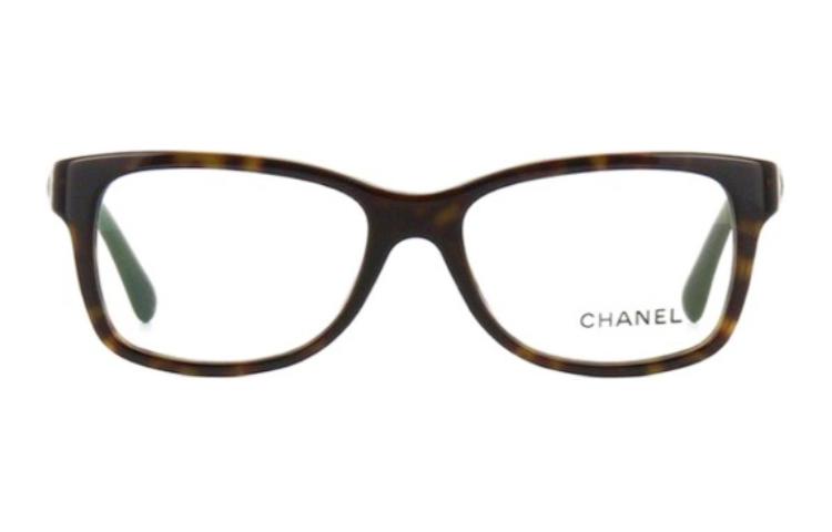 CHANEL - Irregular Shape Eyeglass Frames Unisex Tortoiseshell