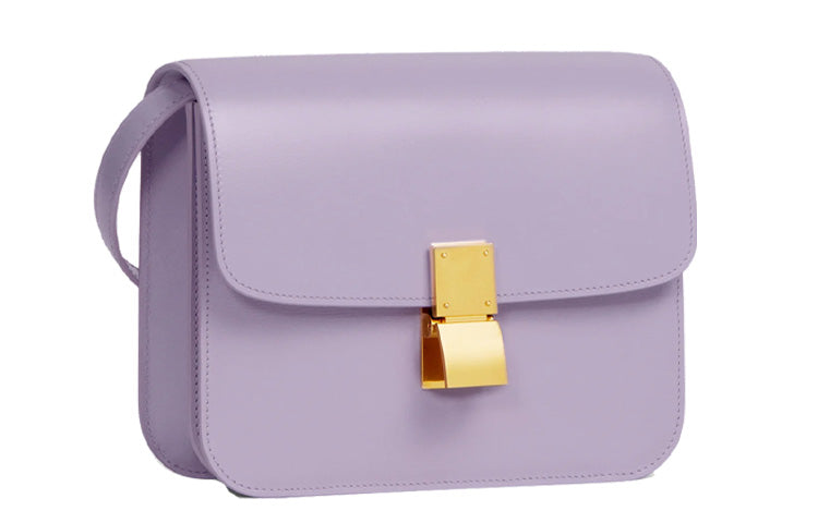 CELINE Classic Bo Cow Leather Tofu Cube Bag Shoulder Bag Crossbody Bag Women's Lilac