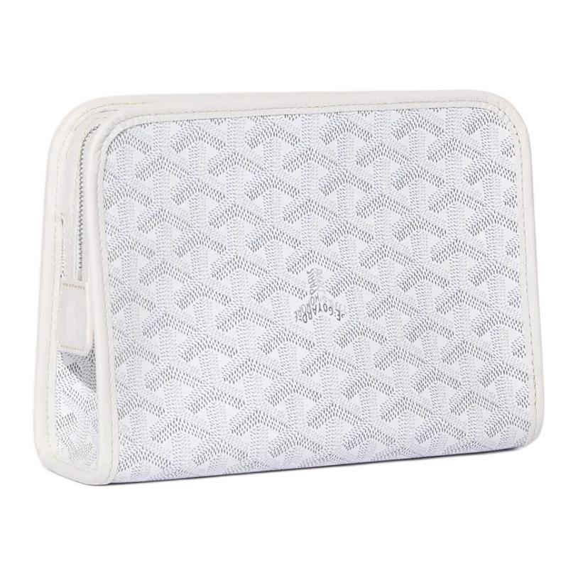 GOYARD JOUVENCE Canvas Toiletry Bag Small Size Unisex White