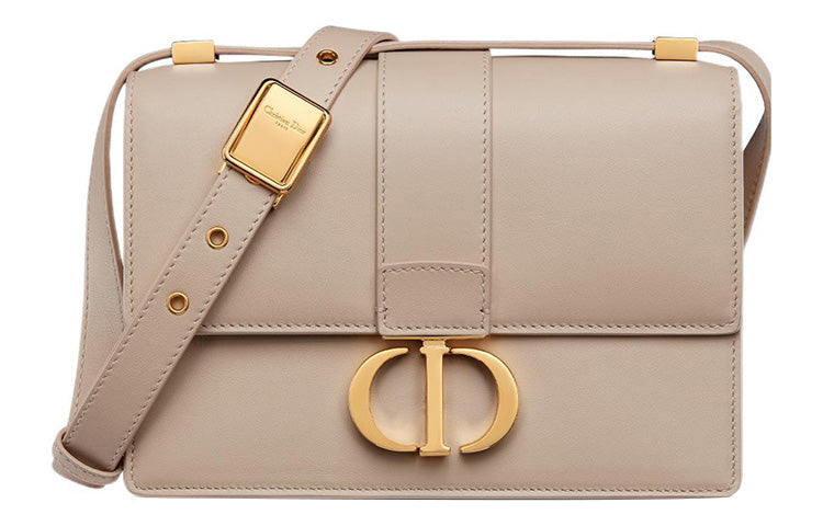 DIOR 30 Montaigne Cow Leather Monsta Bag Box Bag Handbag Shoulder Bag Crossbody Bag Small Size Women's Rouge Beige
