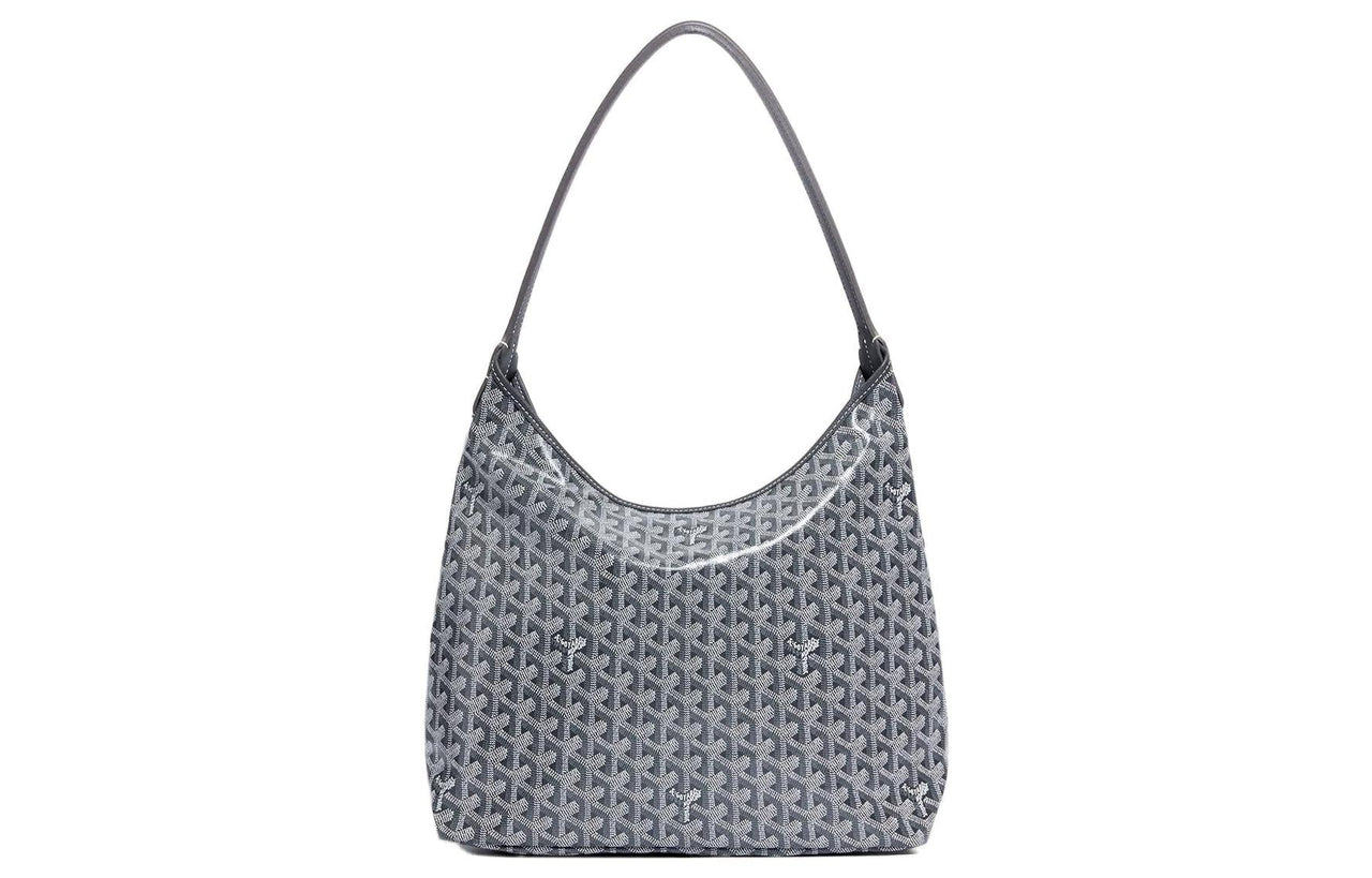 GOYARD Bohème Hobo Canvas With Leather Hobo Bag Shoulder Bag Shoulder Bag Regular Women's Gray/Pink Small Heart Edition