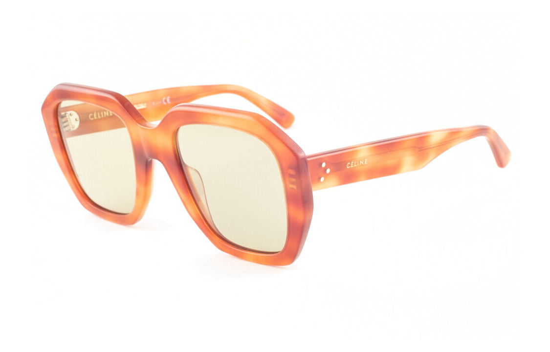 CELINE Acetate Square Sunglasses Women's Orange