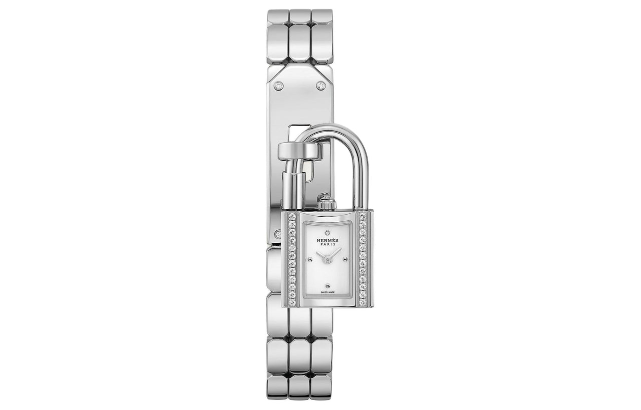 HERMES KELLY Collection Wrist Watch Quartz Movement Stainless Steel Watchband White Dial Women's Watch