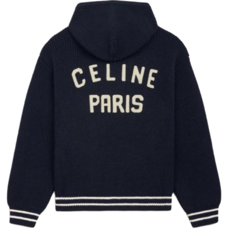CELINE College Hooded Sweater In Wool