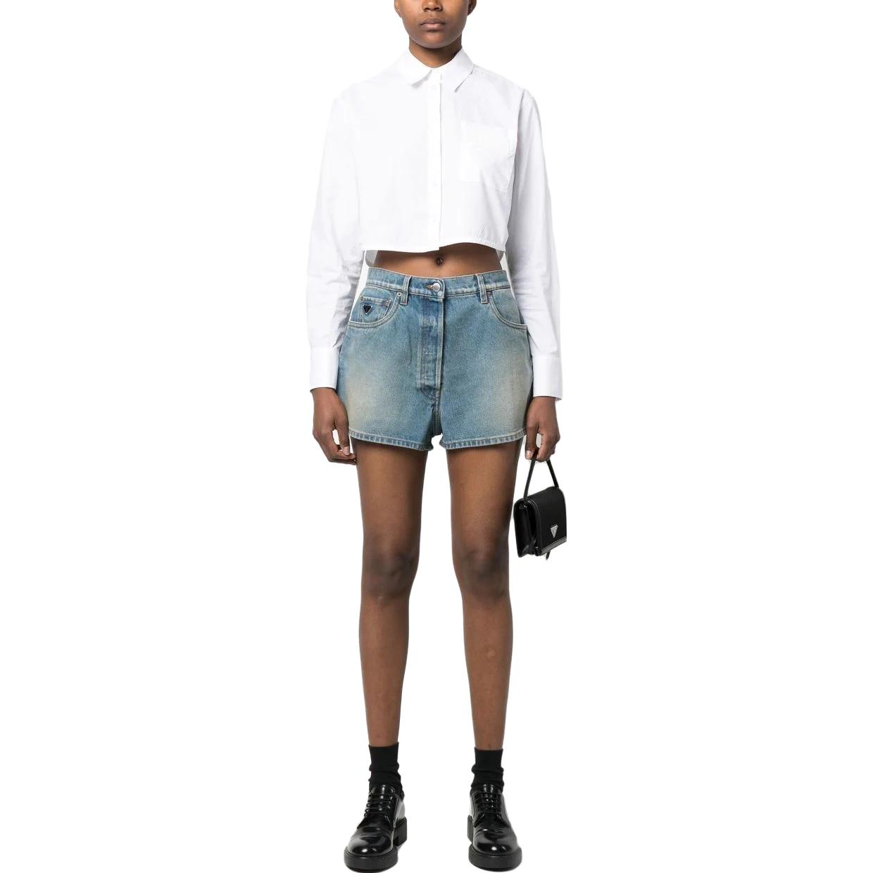 PRADA Denim Shorts Women's Blue