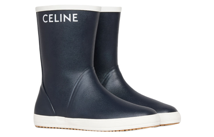 CELINE Ankle Boots Women's Marine Blue