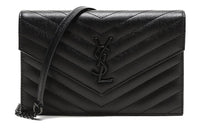 SAINT LAURENT Chain Wallet Monogram Black