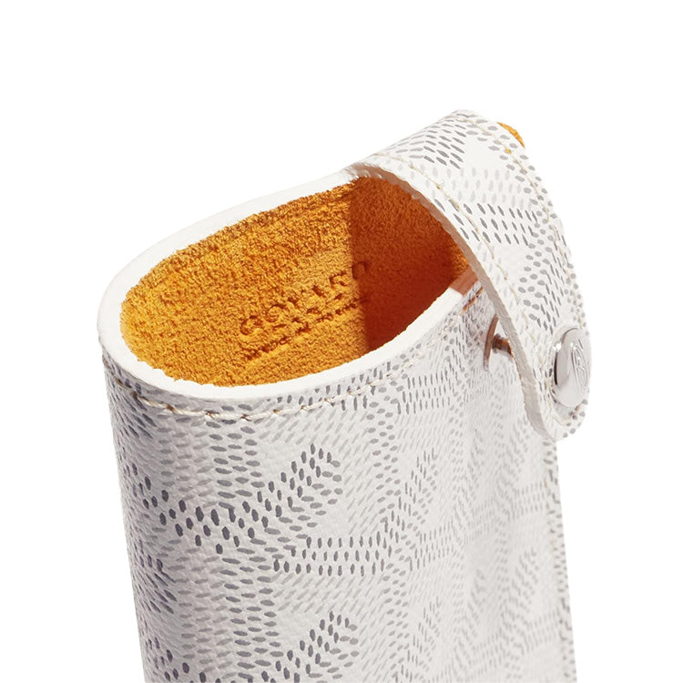 GOYARD Montmartre Canvas With Suede Calfskin Eyeglass Pouch Small Size Unisex White