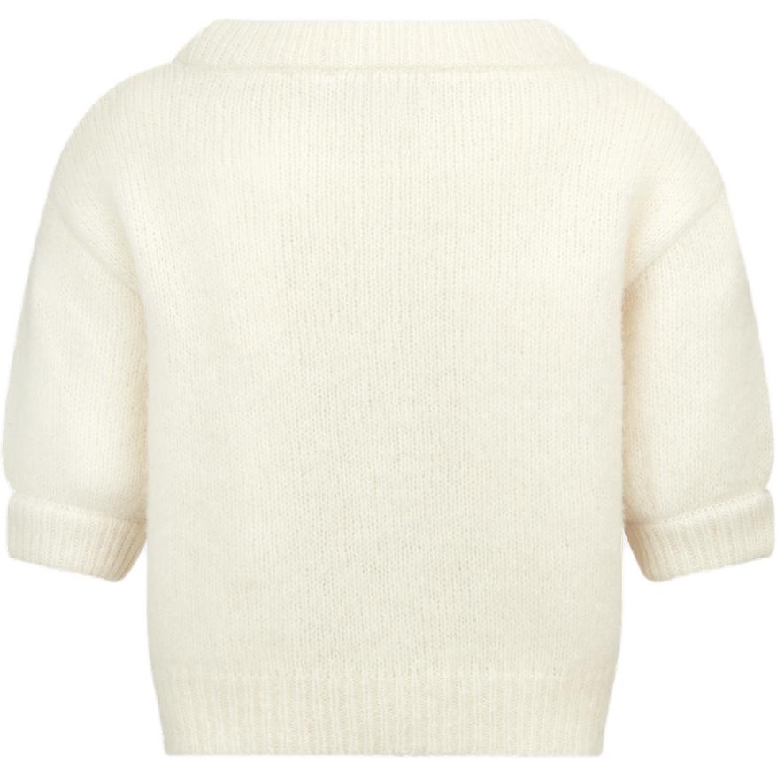 DIOR Solid Color Crew Neck Short Sleeved Shirt White Kids'