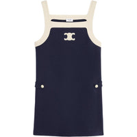 CELINE Mini Triomphe Dress In Wool Jersey