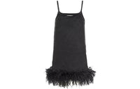 MIU MIU SS23 Slip Dresses Women's Black