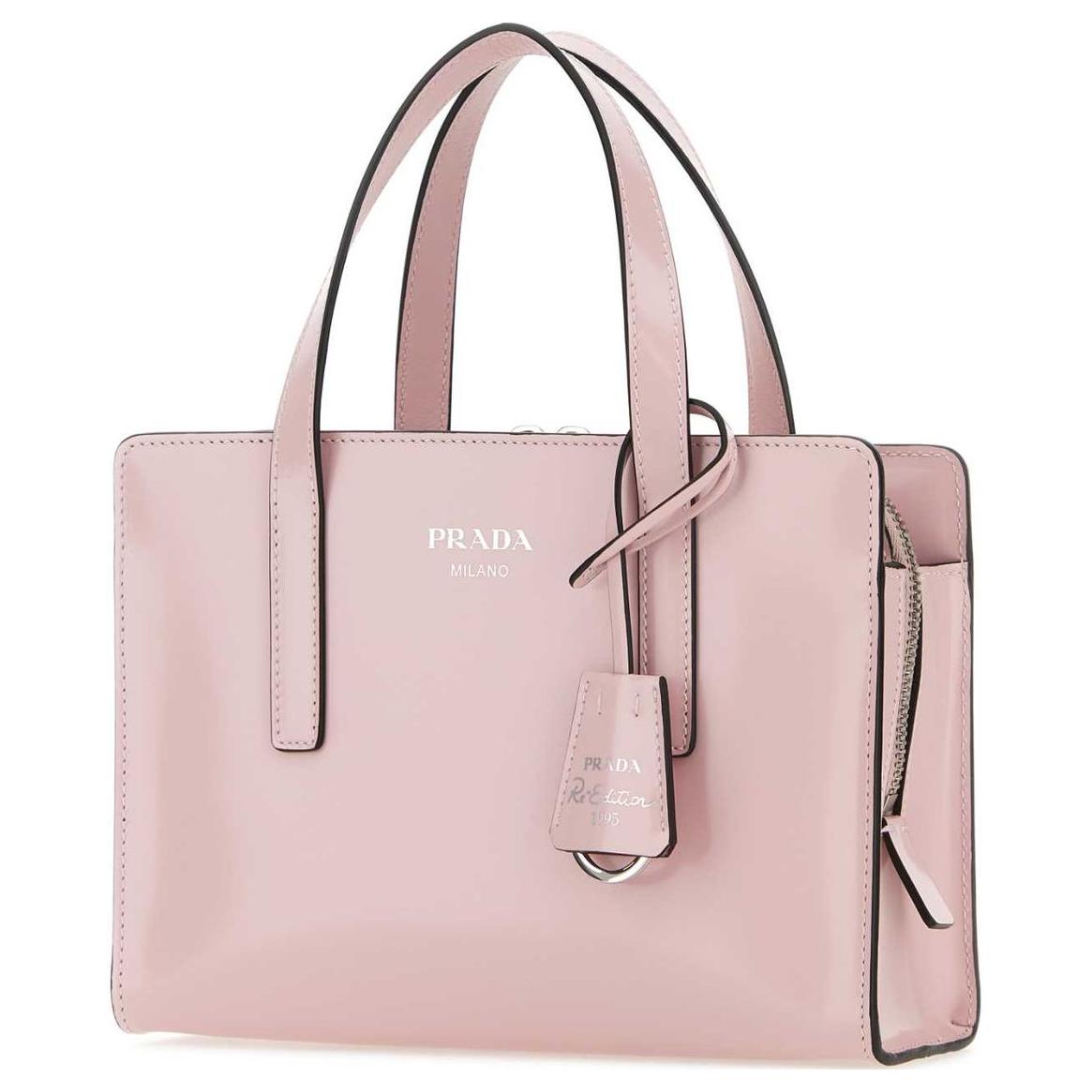 PRADA Calfskin Tote Bag Shopping Bag Handbag Women's Pink