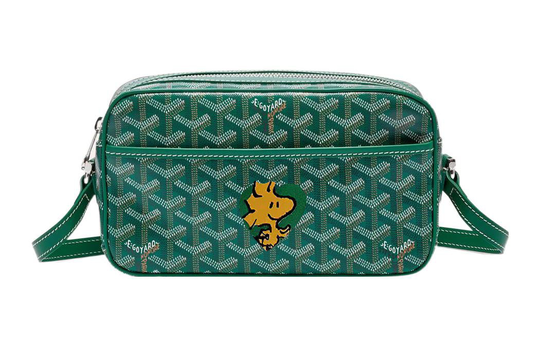 GOYARD Cap-Vert Canvas With Leather Camera Bag Shoulder Bag Crossbody Bag Small Size Unisex Green/Green
